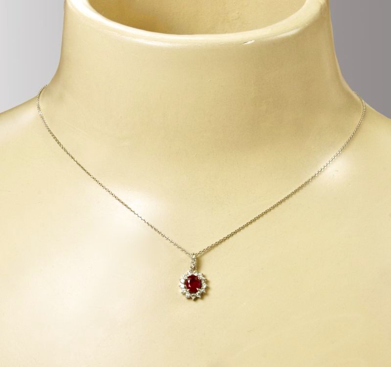 PT ルビー ネックレス 0.34CT