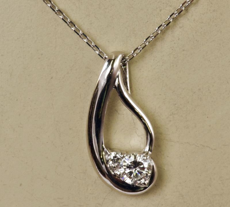 K18WG ルビー ダイヤモンド ペンダントネックレス 0.76ct D0